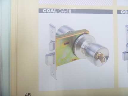 ゴールの握り玉錠