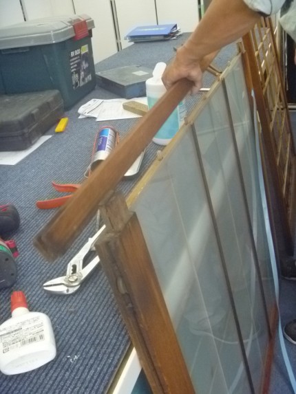 建具を分解します