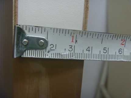 ドアの厚み35ミリ