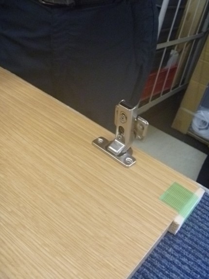 スライド丁番取付