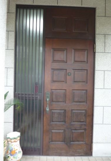 木製玄関ドア既存