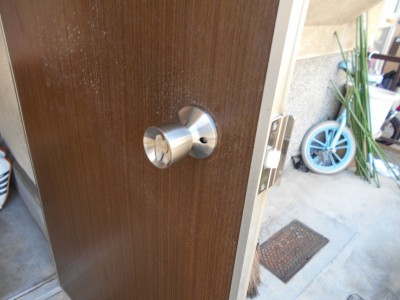 握り玉錠施工後