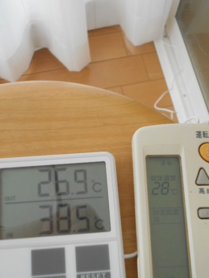 クーラーをつけた時