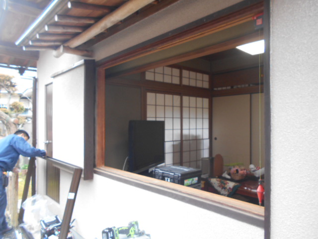 窓リフォーム　断熱工事　雨戸リフォーム