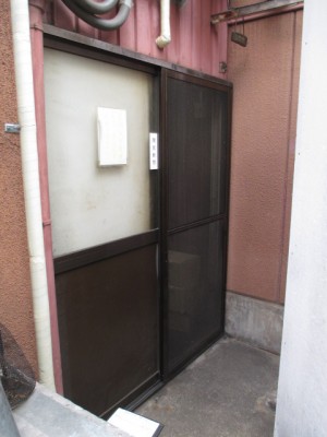片引き戸　網戸　施工前