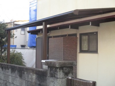 テラス屋根取付前