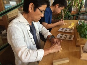 組子体験　麻の葉