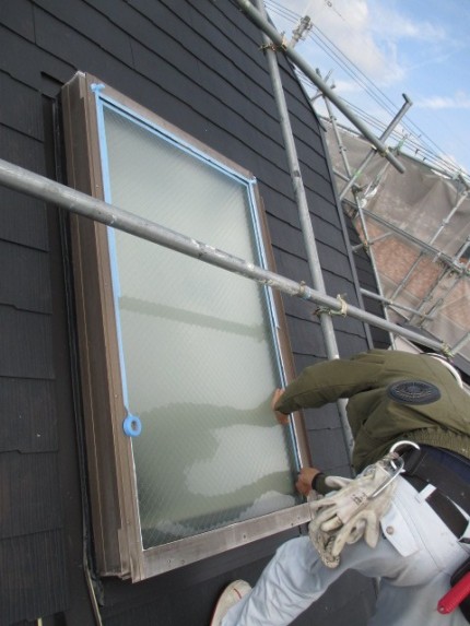 天窓　ガラス　取替