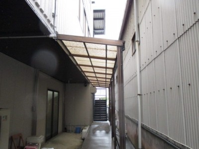 テラス屋根施工後