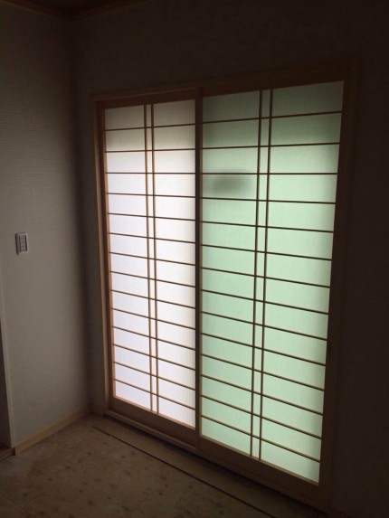 吹寄　紙張り障子