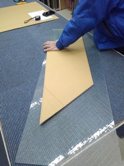 平行四辺形　ガラスカット