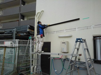 テラス屋根　施工中