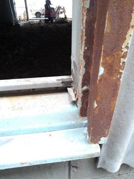 既存スチールサッシ