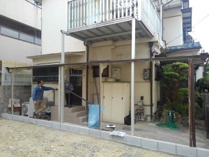 スチール製テラス屋根