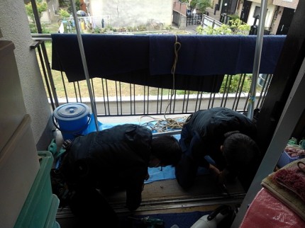 カバー工事　施工中1