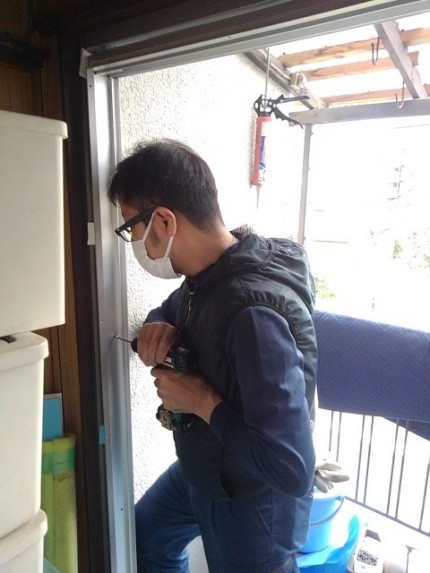 カバー工事　施工中