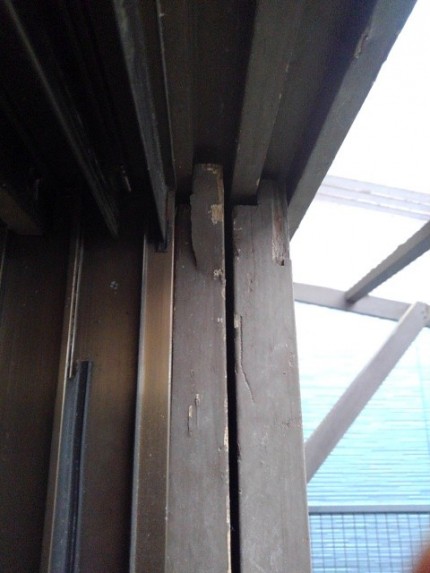 木製雨戸　２本レール