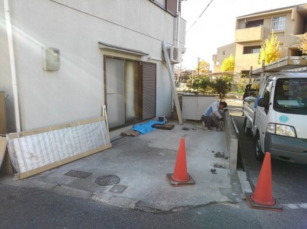 カーポート　既存撤去後