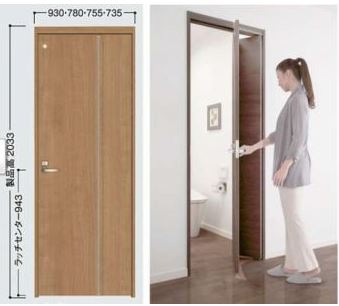 トイレドア　折れ戸