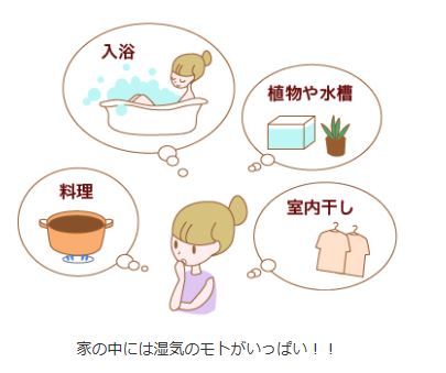 湿気がいっぱい