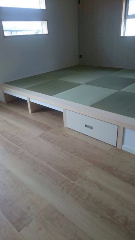 和室　床下収納　引出し工事