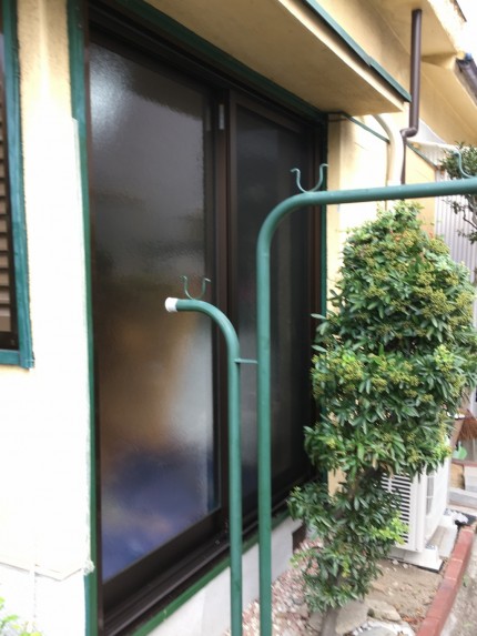 木製窓　アルミサッシ　取替え工事