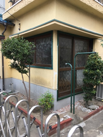 木製窓　アルミサッシ　取替え工事