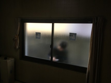 引違サッシ　カバー工事　ペアガラス