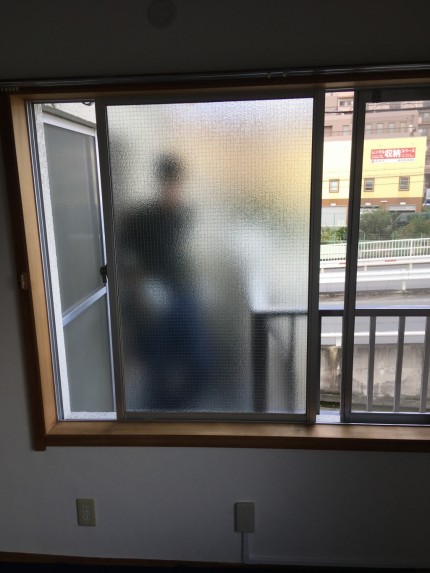 ワイヤー入りガラス　割れ替え