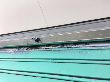 シャッター本体　ガイドレール　取替え工事