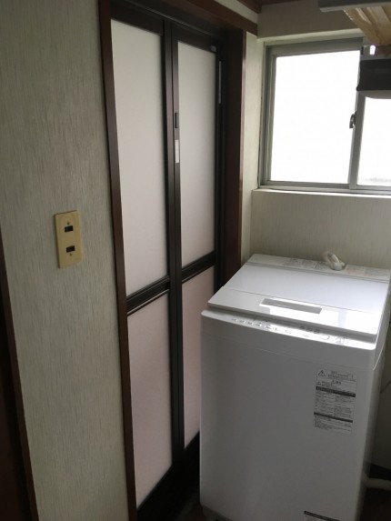 浴室折戸　カバー工事　取替え