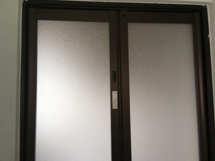 浴室折戸　カバー工事　取替え