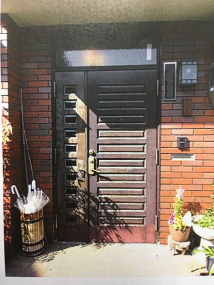 リフォーム玄関ドア　電気錠