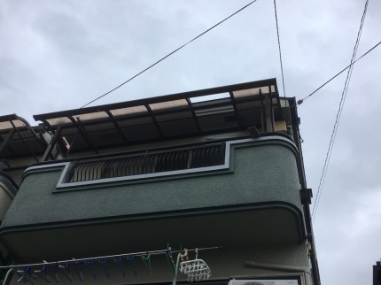 ベランダ　テラス屋根　樹脂板ポリカ