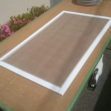 網戸張り替え作業