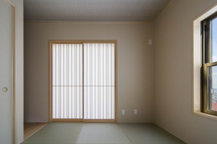 ストライプ　組子　紙張り障子