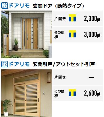 玄関ドアTポイント