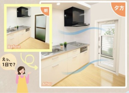 リフォーム勝手口ドア