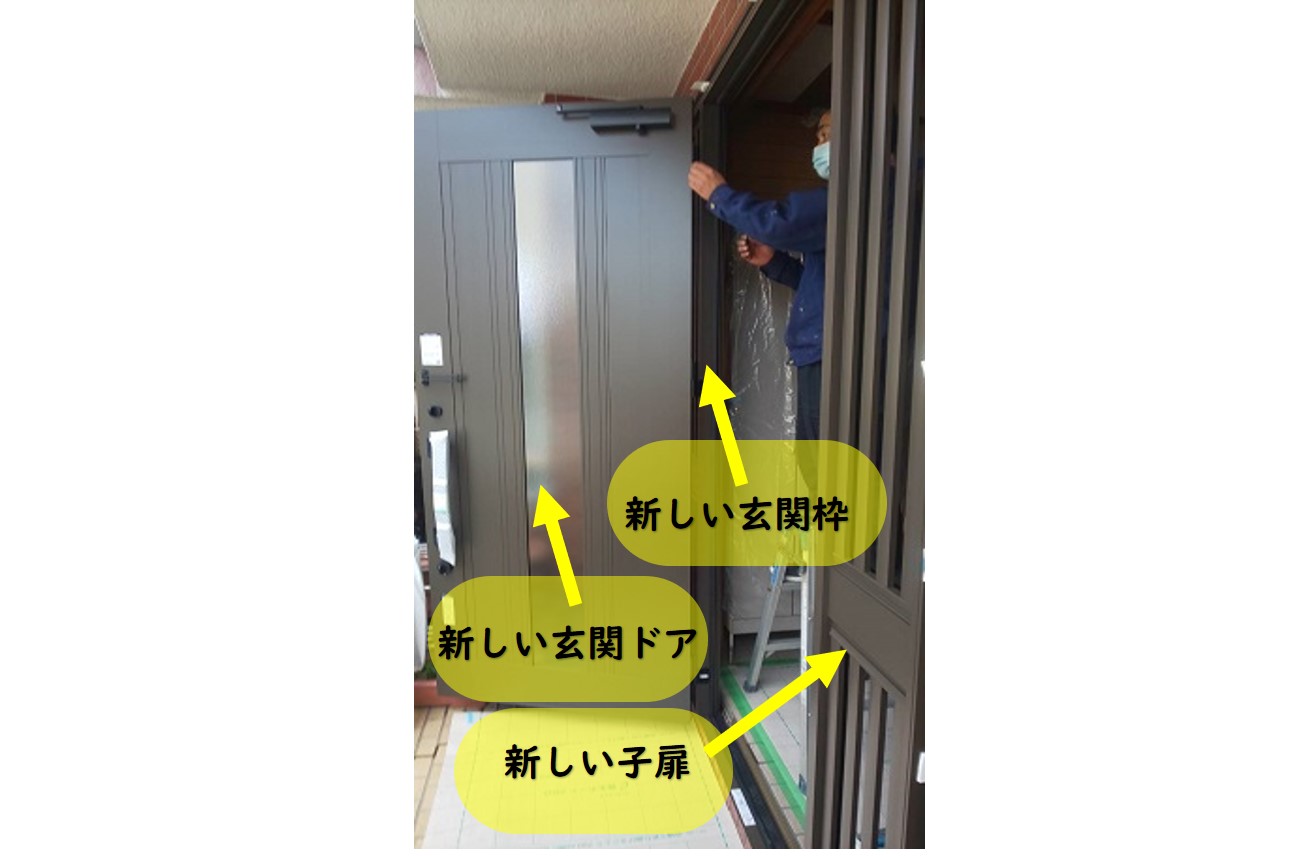 吹田市新しい玄関ドアを取付ける